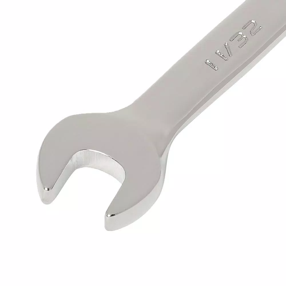 GEARWRENCH 11/32 in. Combination Ratcheting Wrench, 12-Point Steel, Full Polish