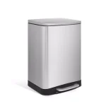 Innovaze 1.6 Gal. Brushed Stainless Steel Rectangular Step-On Trash Can with Fingerprint-Free Finish thumbnail 1