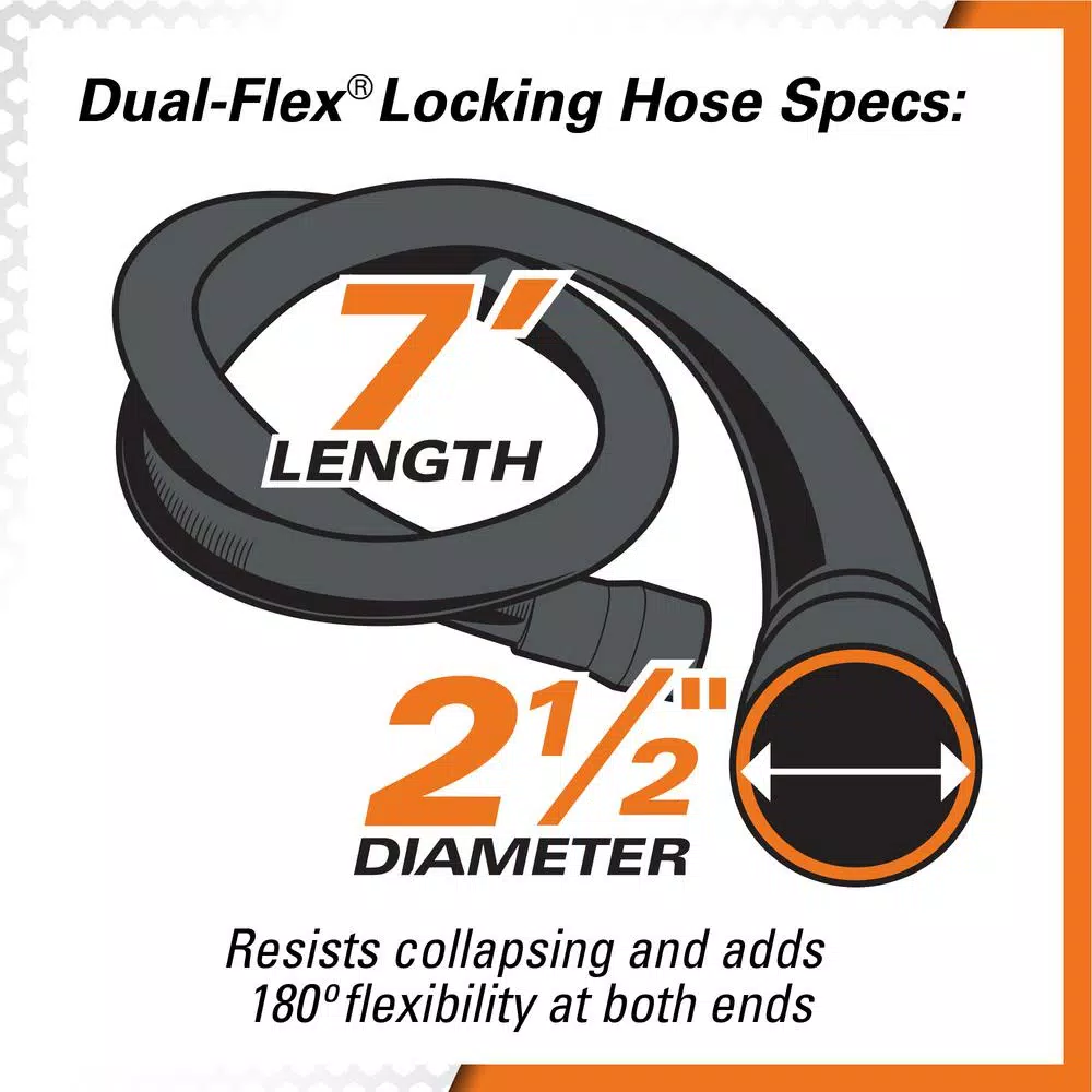 RIDGID 10 Gal. 6.0 Peak HP Stainless Steel Wet/Dry Shop Vacuum with Locking Accessories
