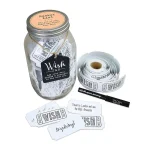 Stonebriar Collection Top Shelf Glass Bucket List Wish Jar Kit with 100 Tickets and Pen thumbnail 2