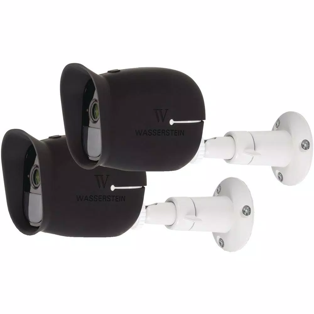 Wasserstein White Security Wall Mount for Arlo, Arlo Pro, and Arlo Ultra (6-Pack)