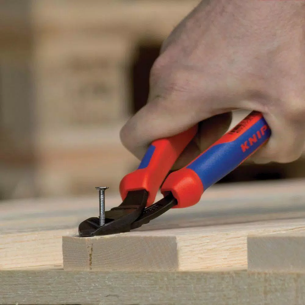 KNIPEX 10 in. High Leverage Angled Diagonal Cutters with Comfort Grip