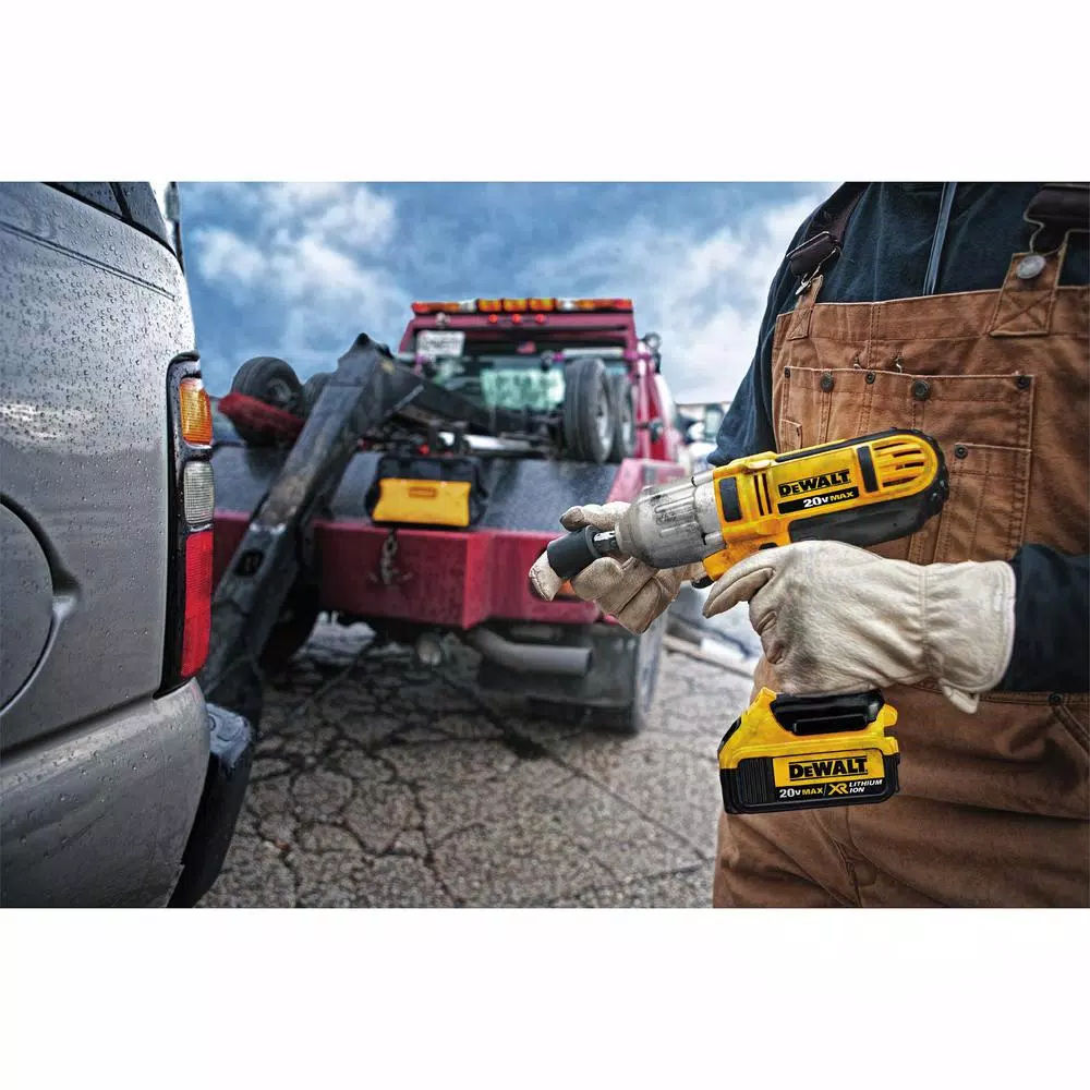 DEWALT 20V MAX Cordless 1/2 in. High Torque Impact Wrench Kit with (3) Batteries and Charger
