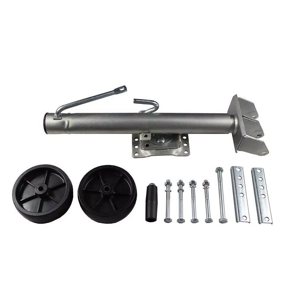 MaxxHaul 1500 lbs. Capacity Swing Back Trailer Jack with Dual Wheels, 26.5 in. to 38 in. Lift