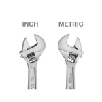 TEKTON 4 in. Adjustable Wrench, Carbon Steel with Satin Chrome Finish thumbnail 6