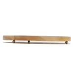 Mind Reader Round Bamboo Cheese Platter with Glass Top - Decorative Wooden Serving Tray thumbnail 6