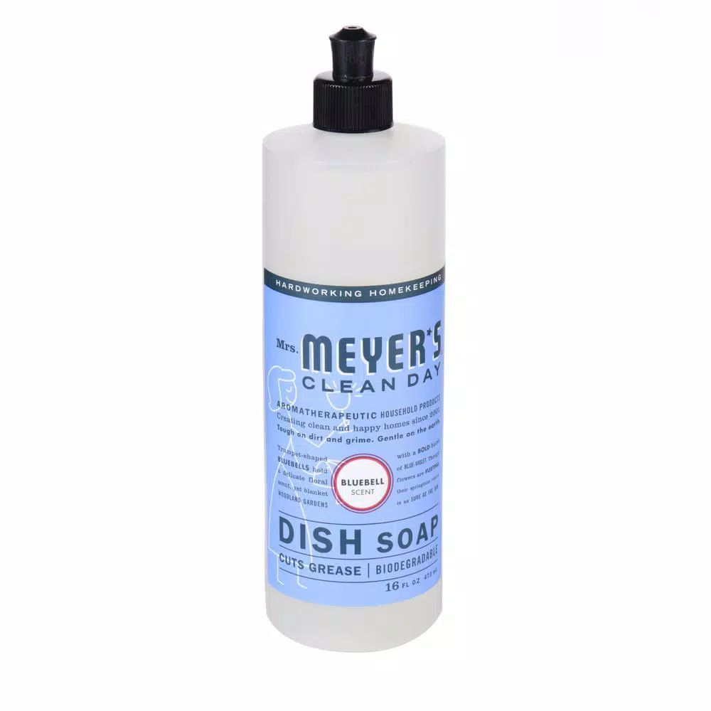 Mrs. Meyer's Clean Day Liquid Dish Soap, Bluebell, 16 oz. (Case of 6)