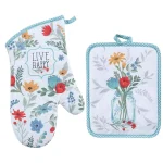 Kay Dee Blooming Thoughts Cotton Multi Kitchen Textile Set - 4 Piece Floral Set thumbnail 3