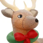 Home Accents Holiday 11 ft. Pre-Lit Giant Airblown Inflatable Fuzzy Reindeer with LED Lights thumbnail 3