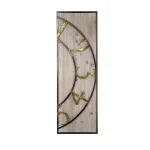 Bulova Vermont Country Store 45 in. Oversized 3-Panel Square Gallery Wall Clock - Weathered Grey Wood & Metal thumbnail 4