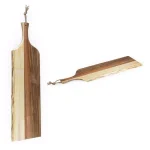 Picnic Time Artisan 30 in. Acacia Wood Serving Board with Live Edge and Hemp Rope Handle thumbnail 5