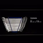 Capri Tools Metric 12-Piece Long Pattern Reversible Ratcheting Combination Wrench Set with Wrench Rack thumbnail 2