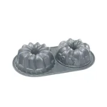 Nordic Ware Fluted Duet Bundt Pan - Dual Cavity Cast Aluminum Nonstick Cake Pan thumbnail 1