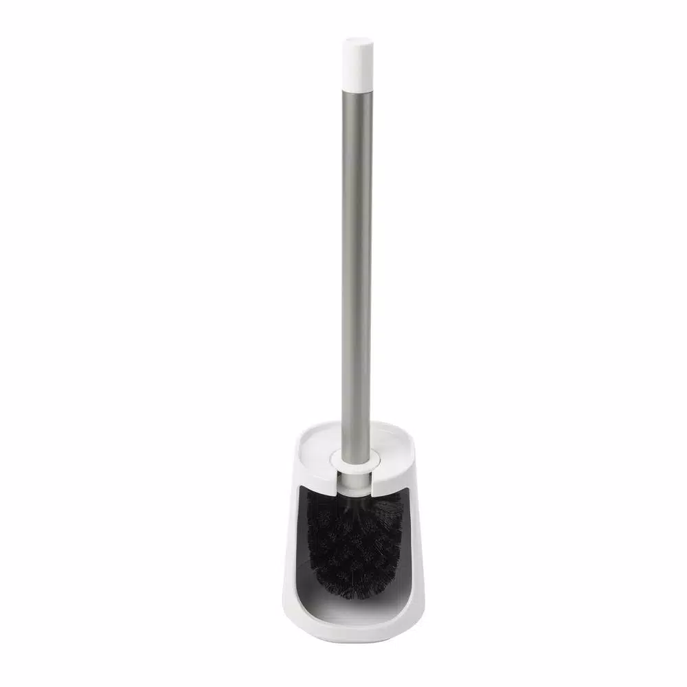 Umbra Step Toilet Brush and Holder Set, White Melamine