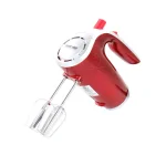 Better Chef 5-Speed Electric Hand Mixer with Stainless Steel Beaters and Dough Hooks, Red thumbnail 1