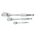 GearWrench 3-Piece 90-Tooth Ratchet Set, 1/4 in., 3/8 in., and 1/2 in. Drives thumbnail 1