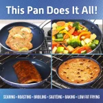 Blue Diamond 10 in. Aluminum Ceramic Nonstick Frying Pan, Blue thumbnail 5