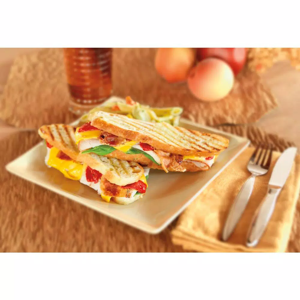 Hamilton Beach 1400W Chrome Non-Stick Panini Press & Sandwich Maker