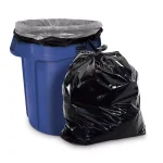 Unbranded 45 Gallon Black Low Density EZ Tie Closure Trash Bags, 1.3 Mil, 100-Count thumbnail 1