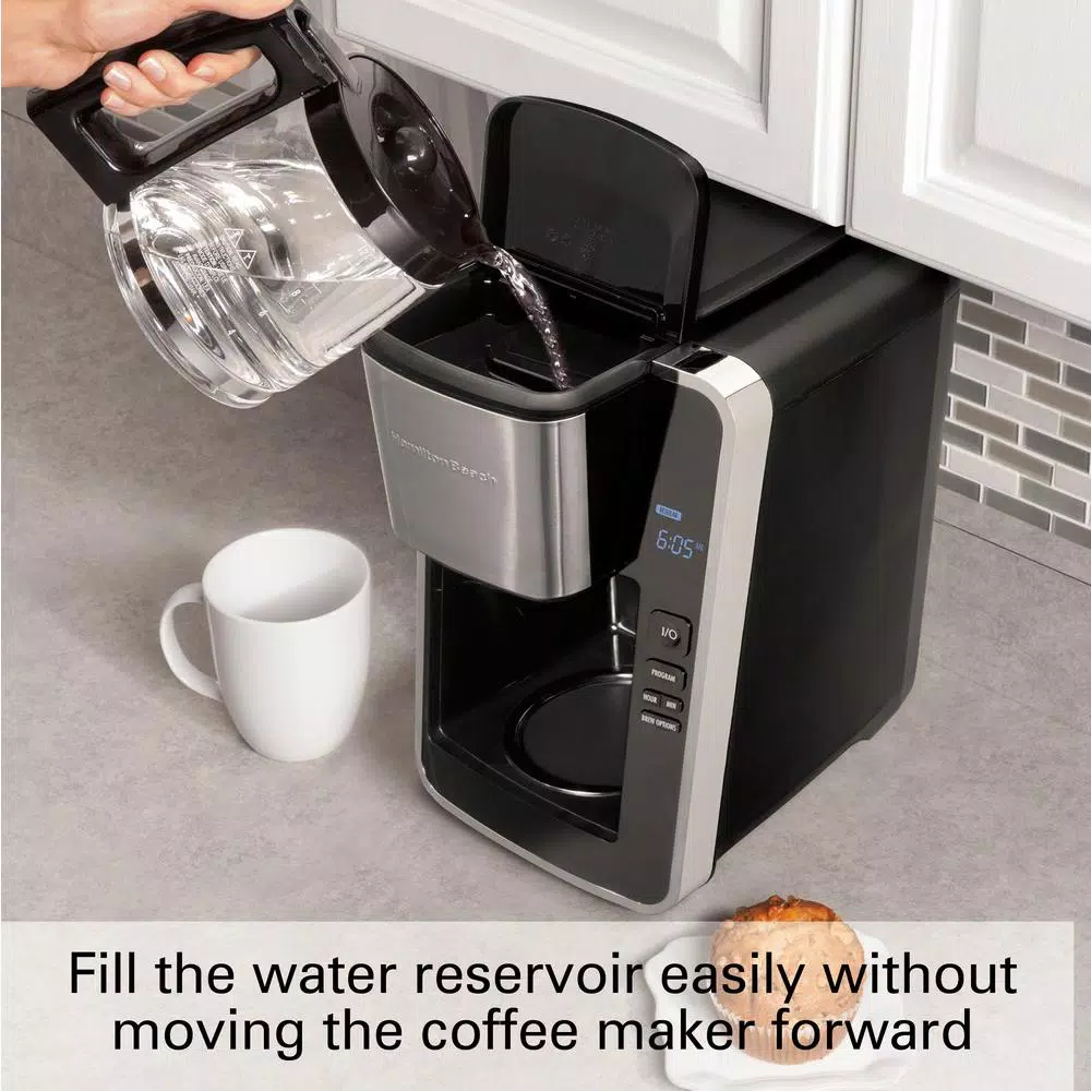 Hamilton Beach 12-Cup Programmable Easy Access Deluxe Coffee Maker, Black