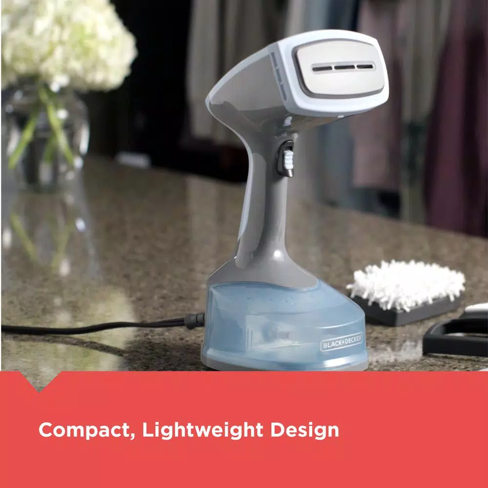 BLACK+DECKER Advanced Handheld Garment Steamer, 1400W, Gray
