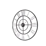 Bulova Zeeland 60 in. Weathered Metal Oversized Round Wall Clock with Glass Lens thumbnail 2