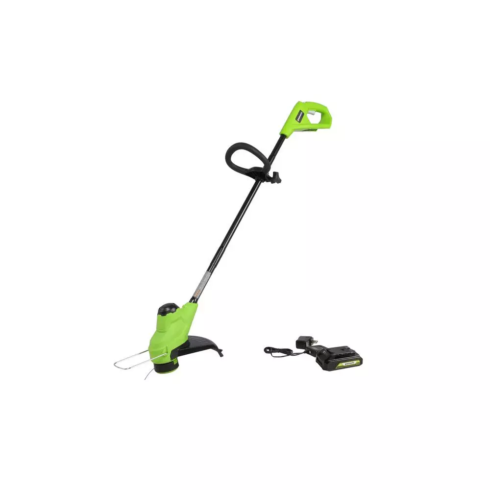 Greenworks 24V Cordless TORQDRIVE String Trimmer with 2.0 Ah Battery and Charger, 10 in. Cutting Path