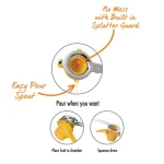 MasterPan MasterLon Kitchen Prep Collection Lemon and Lime Press with Easy Pour Spout and Splatter Guard thumbnail 4