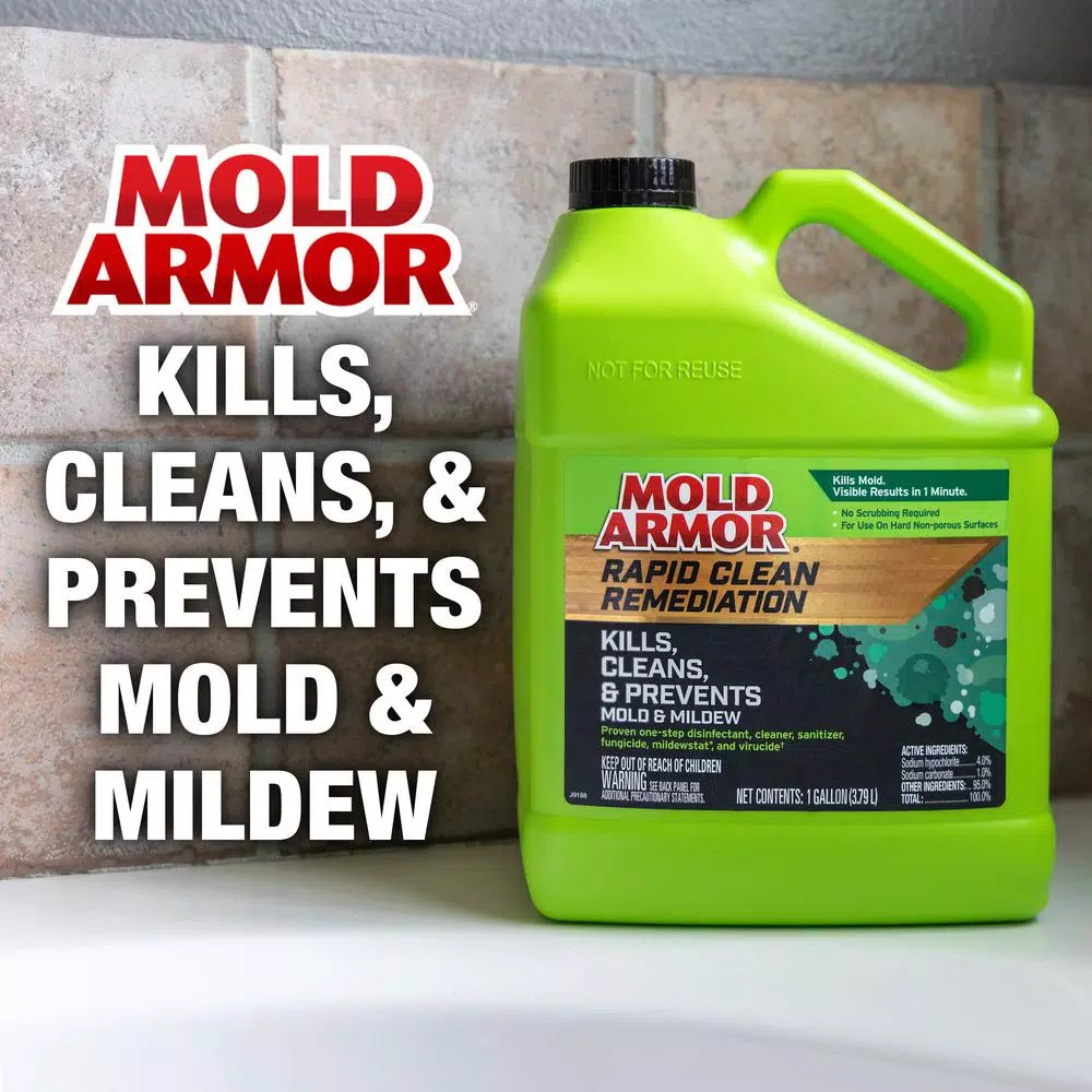 Mold Armor Rapid Clean Remediation Mold and Mildew Remover, Disinfectant & Cleaner, 1 Gallon
