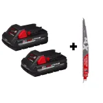 Milwaukee M18 REDLITHIUM HIGH OUTPUT CP 3.0 Ah Battery 2-Pack with 9 in. AX Carbide Reciprocating Saw Blade thumbnail 1