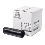 Plasticplace 32-33 Gallon Black High-Density Trash Bags, 16 Micron, Case of 250 thumbnail 2