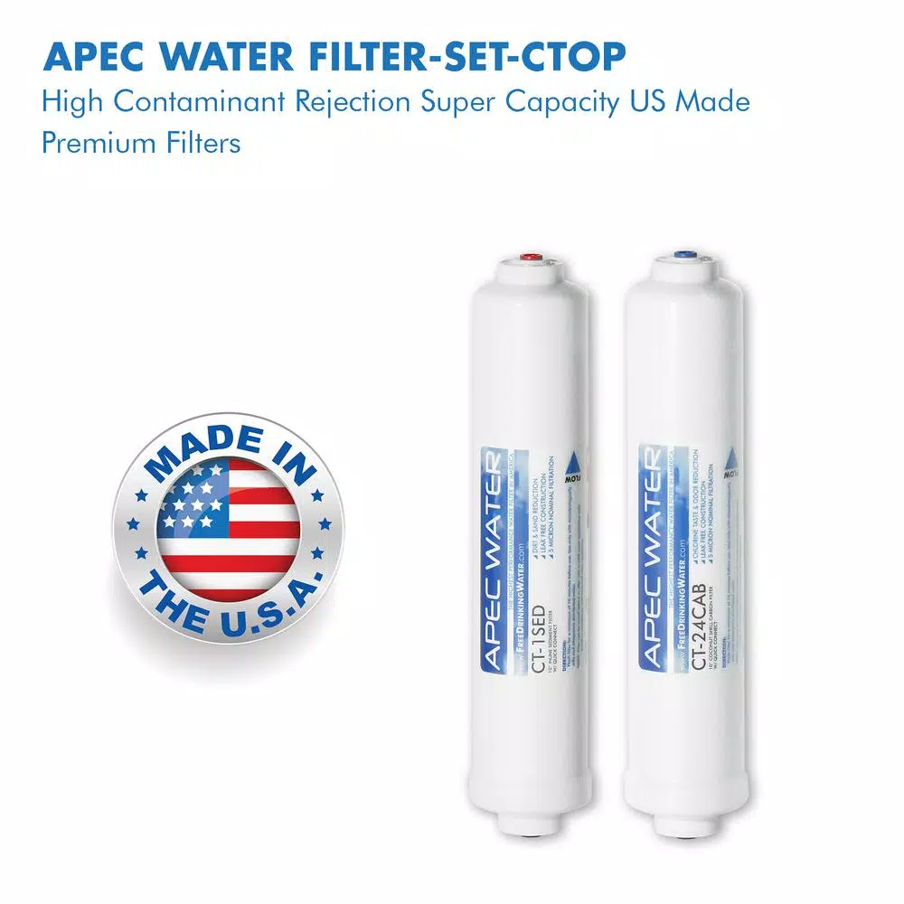 APEC Water Systems 10 in. Inline Countertop Reverse Osmosis Replacement Pre-Filter Set for RO-CTOP