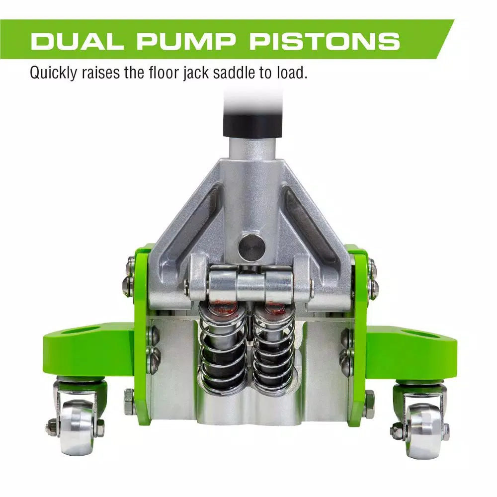Arcan ALJ2TW 2-Ton Aluminum Floor Jack, Lightweight Service Jack with Dual Pump Pistons