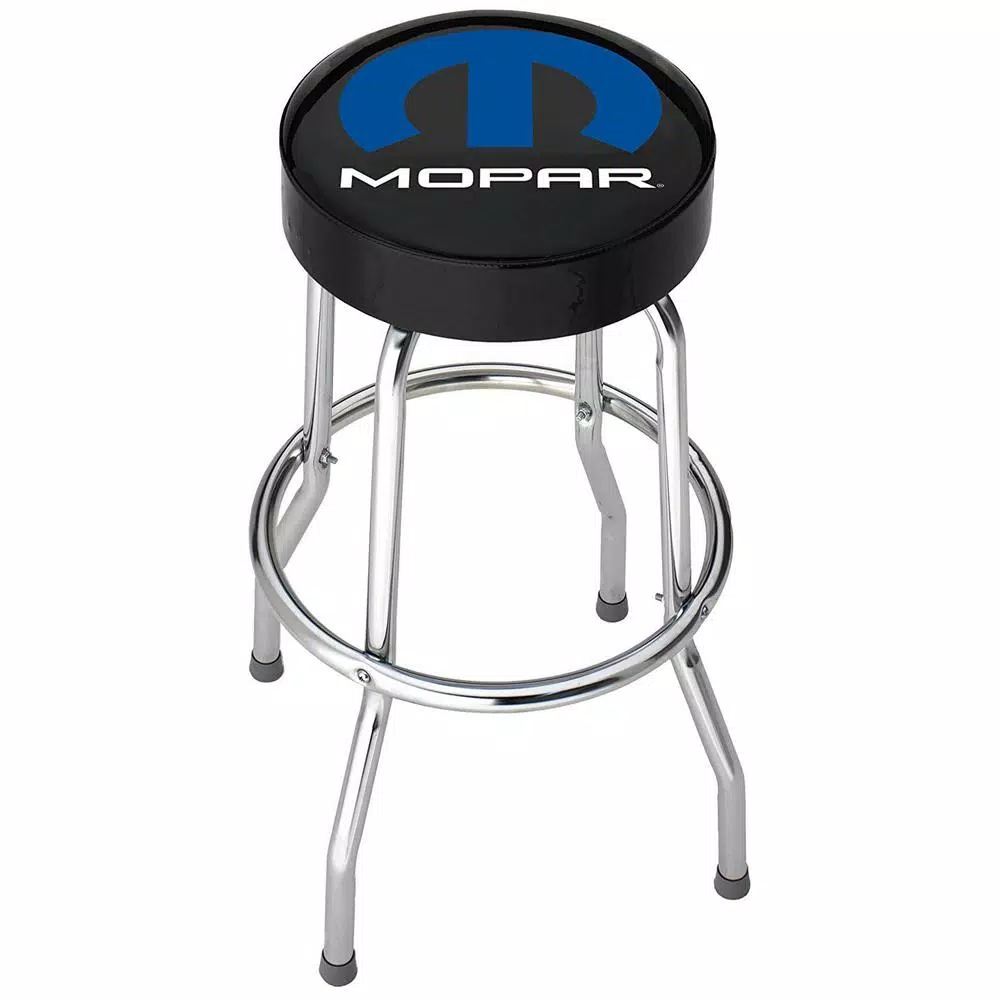 Plasticolor MOPAR Officially Licensed Garage Stool with Chrome Plated Legs
