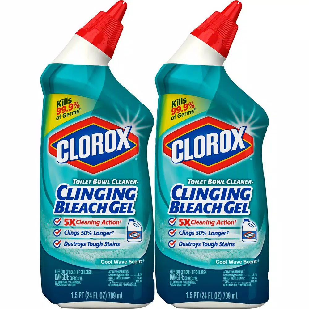 Clorox Plus Tilex Mold and Mildew Remover & Clorox Toilet Bowl Clinging Bleach Gel 2-Pack Bundle