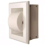 Unbranded Newton Recessed Toilet Paper Holder - Solid Pine Wood - White Enamel thumbnail 1