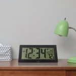 La Crosse Technology 15 in. Extra-Large Textured Atomic Digital Clock - Black, Wall or Tabletop thumbnail 6