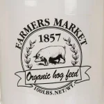 Glitzhome 13 in. Farmhouse Enamel Metal Canister with Wire Handle and Distressed Finish thumbnail 6