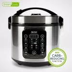 Aroma 20-Cup SmartCarb Digital Rice Cooker and Food Steamer, Stainless Steel thumbnail 1