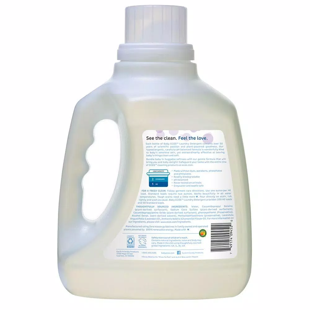 ECOS Baby Disney Lavender and Chamomile Liquid Laundry Detergent, 100 oz.