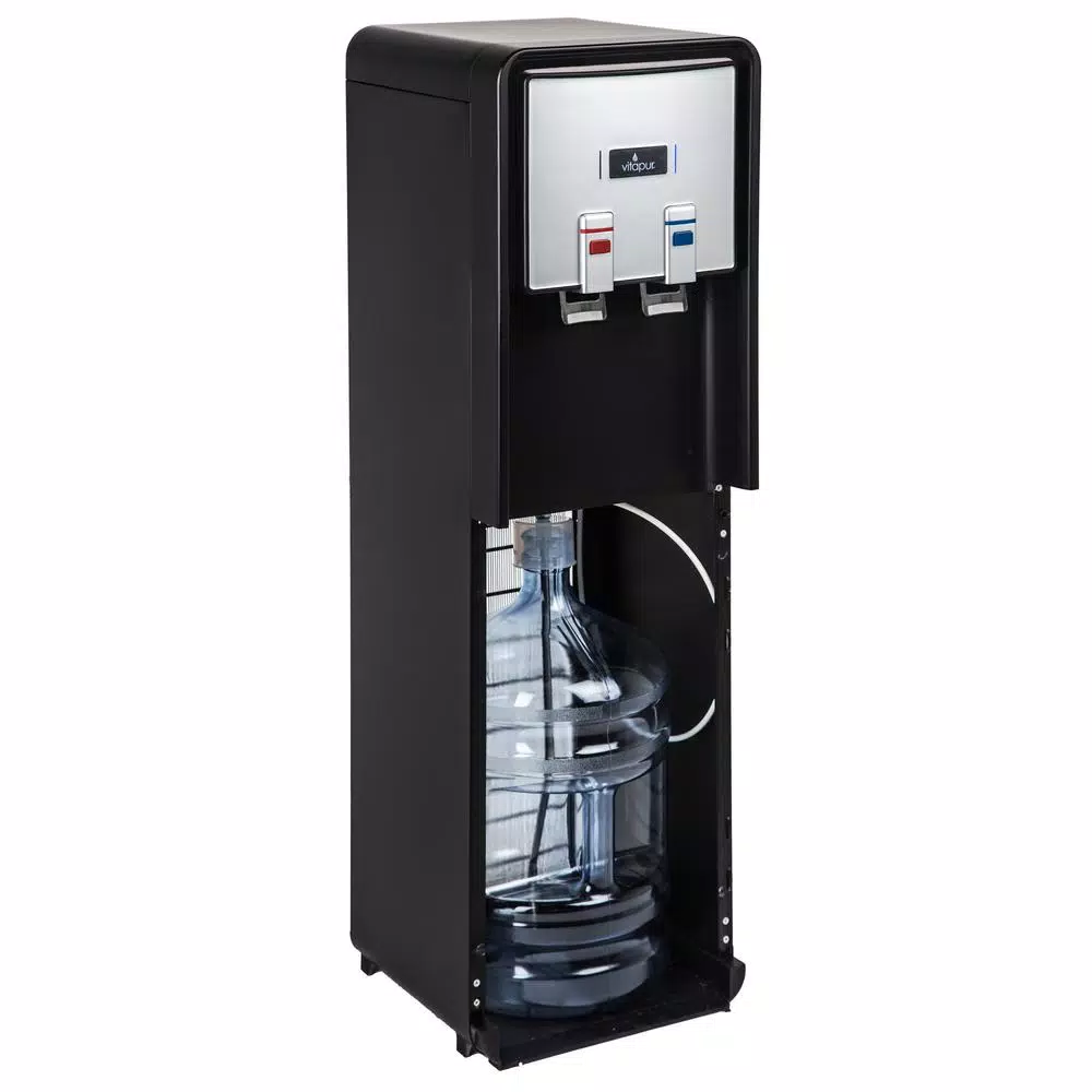 Vitapur VWD1086BLS-PL Bottom Load Water Dispenser, Hot & Cold, Black/Stainless Steel
