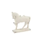 LITTON LANE Large Distressed White Horse Sculpture - Equestrian Fiberclay Statuary thumbnail 2