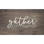 P Graham Dunn Gather Together Wood Wall Decor - Rustic Grey Inspirational Carved Wall Art thumbnail 1