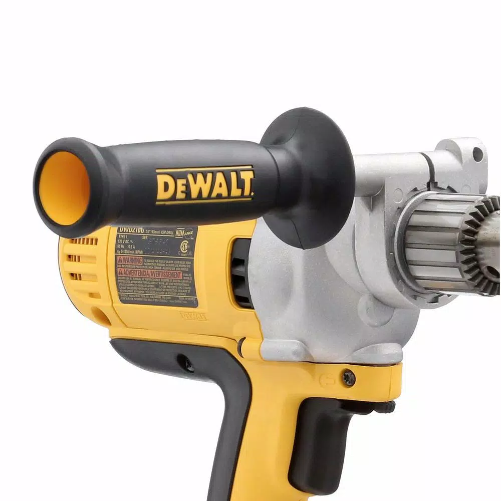 DEWALT DWD216G 1/2 in. Corded Variable Speed Reversing Mid-Handle Drill, 10.5 Amp