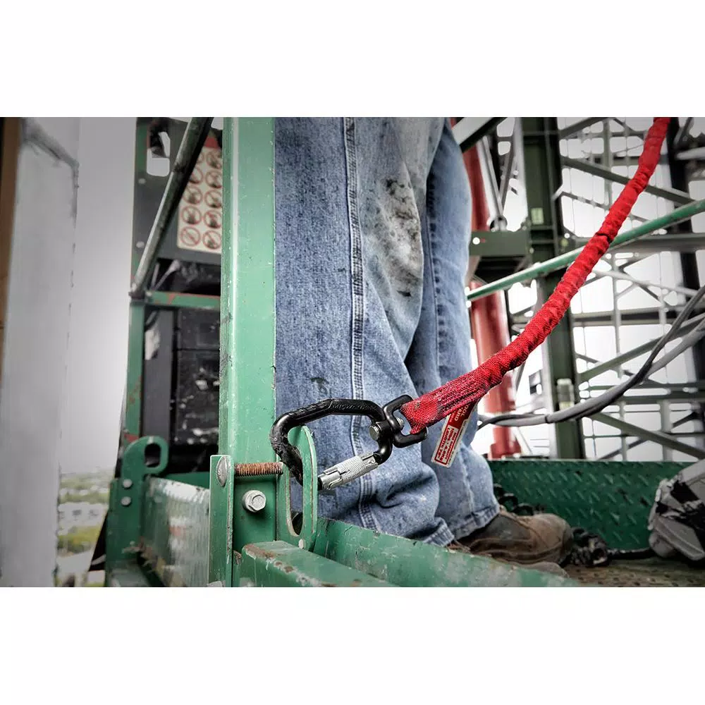 Milwaukee 10 lb. 72 in. Extended Reach Locking Tool Lanyard, Red