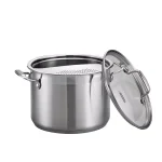 Tramontina Gourmet 6 Qt. Stainless Steel 3-Pc Pasta Cooker Set with Glass Lid thumbnail 2
