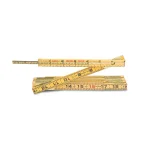 Lufkin 6 ft. Wood Rule with 6 in. Brass Slide Extension, Graduated to 1/16 in. thumbnail 1