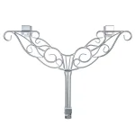 Village Lighting Company 19 in. Silver Antler Adjustable Wreath Hanger, Durable Wrought Iron thumbnail 1