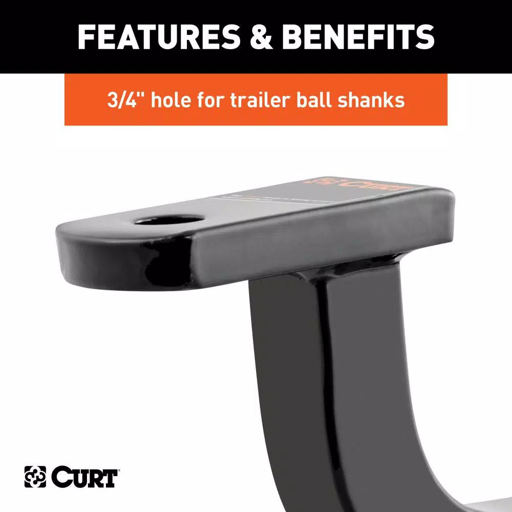 CURT Class 2 Ball Mount, 1-1/4" Shank, 5" Rise, 3,500 lbs Capacity