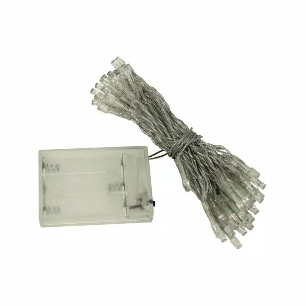 ALEKO 30-Light Pink LED Battery Operated String Lights, 10 ft. Flexible Wire